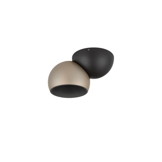 Faretto da soffitto per soggiorno oro champagne e nero led 11w 3000k dimmerabile