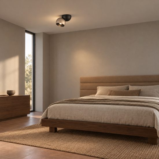 Faretto da soffitto per soggiorno oro champagne e nero led 11w 3000k dimmerabile