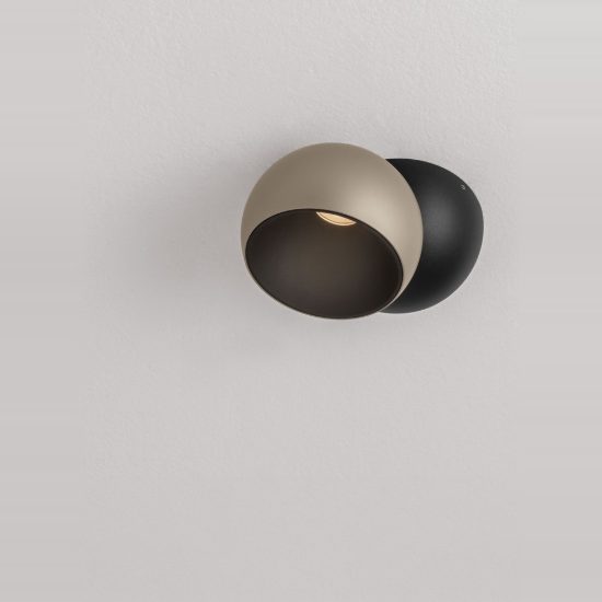 Faretto da soffitto per soggiorno oro champagne e nero led 11w 3000k dimmerabile