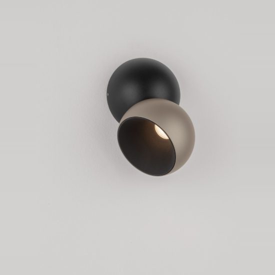 Faretto da soffitto per soggiorno oro champagne e nero led 11w 3000k dimmerabile