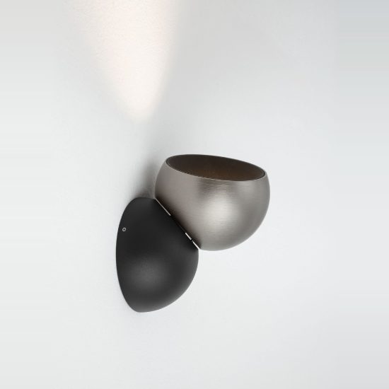 Faretto da soffitto per soggiorno nichel foggy e nero led 11w 3000k dimmerabile