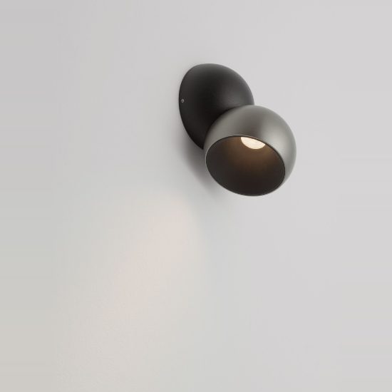 Faretto da soffitto per soggiorno nichel foggy e nero led 11w 3000k dimmerabile