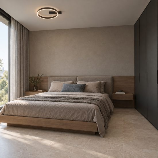 Plafoniera moderna tonda nera led 29w cct 2700k 4000k 47cm dimmerabile