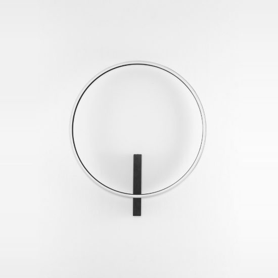 Plafoniera moderna tonda nera led 47w cct 2700k 4000k 68cm dimmerabile