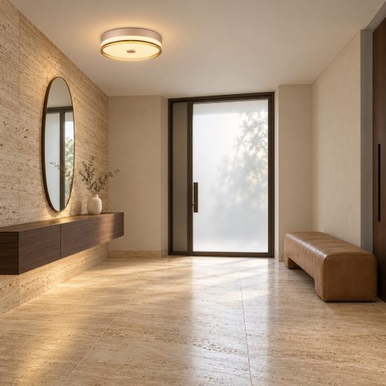 Plafoniera moderna rotonda oro champagne e ambra led 22w 3000k 40cm dimmerabile