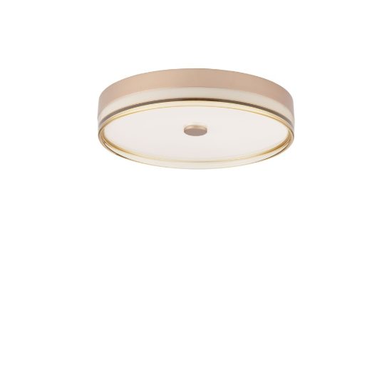Plafoniera moderna rotonda oro champagne e ambra led 31w 3000k 50cm dimmerabile
