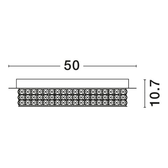 Plafoniera per soggiorno classico con pendenti oro cristallo led 40w 4000k 50cm