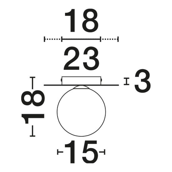 Plafoniera moderna rotonda oro e opale vetro 23cm
