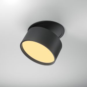 Maytoni onda faretto nero da incasso led 12w orientabile dimmerabile