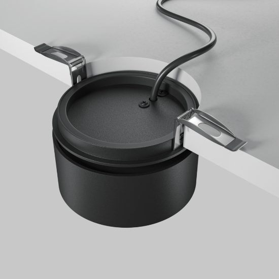Maytoni onda faretto nero da incasso led 12w orientabile dimmerabile
