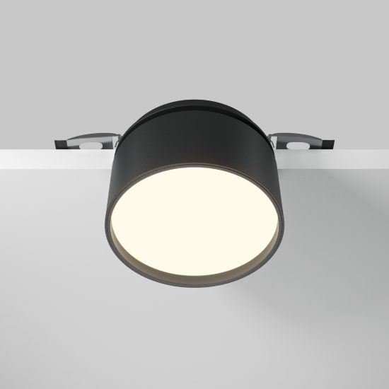Maytoni onda faretto nero da incasso led 12w orientabile dimmerabile