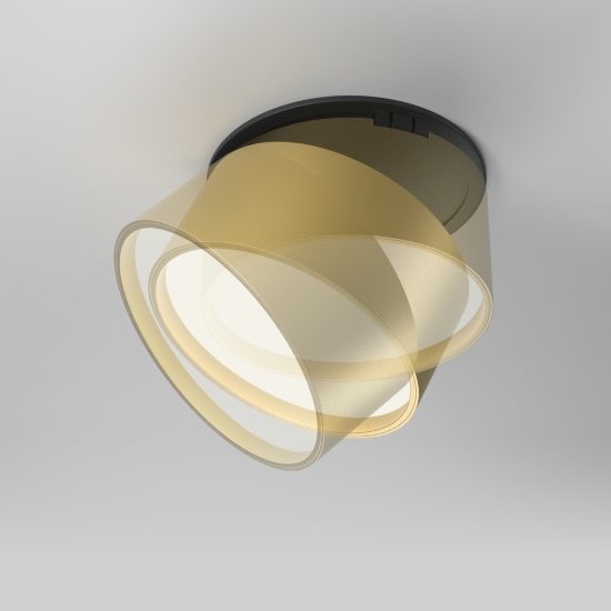Faretto tondo nero da incasso led 12w orientabile dimmerabile maytoni onda