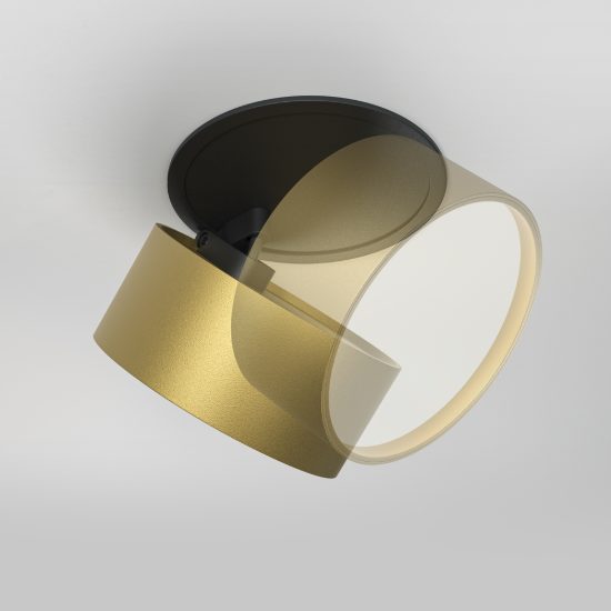 Faretto tondo nero da incasso led 12w orientabile dimmerabile maytoni onda