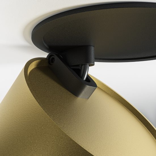 Faretto tondo nero da incasso led 12w orientabile dimmerabile maytoni onda