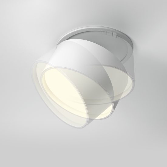 Onda maytoni faretto da incasso led 12w orientabile dimmerabile per cucina bianco