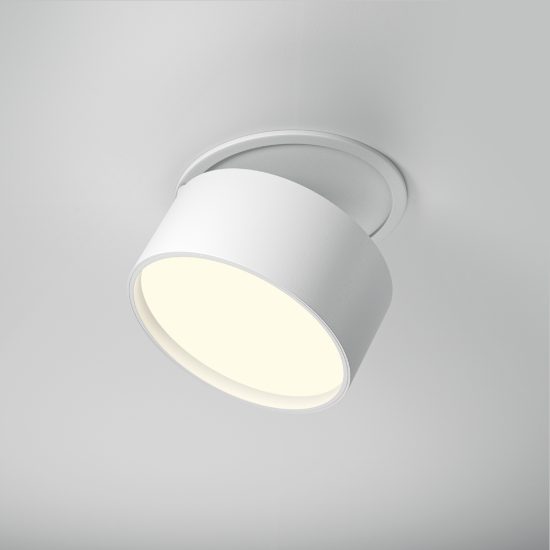 Onda maytoni faretto da incasso led 12w orientabile dimmerabile per cucina bianco