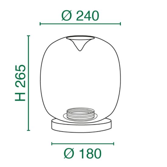 Fabas vesuvio lampada da tavolo led 11w cct 2700k 3000k 4000k oro sfumato