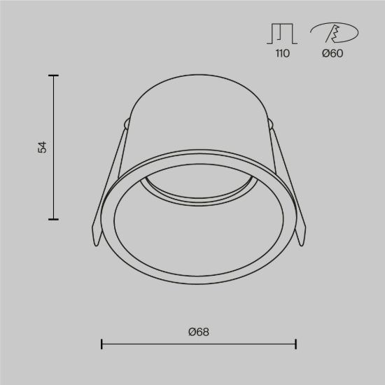 Maytoni reif faretto da incasso gu10 moderno tondo bianco
