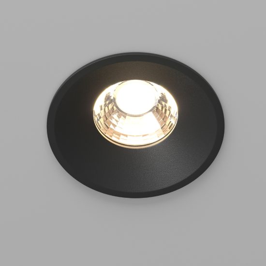 Maytoni round faretto da incasso moderno nero  led 12w 3000k