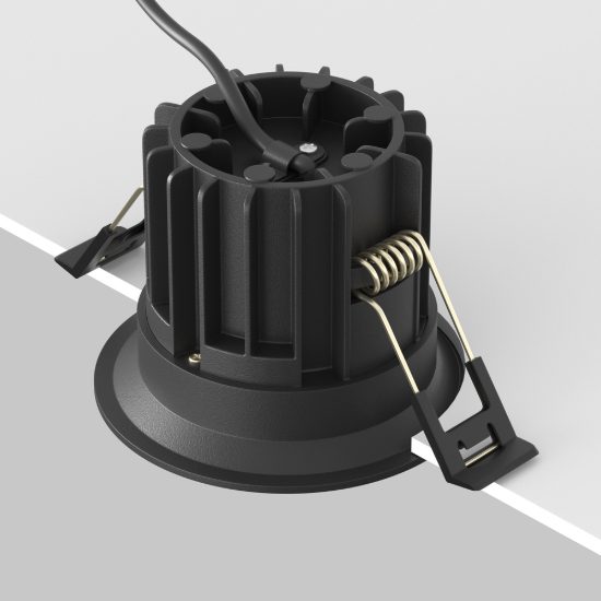 Maytoni round faretto da incasso moderno nero  led 12w 3000k