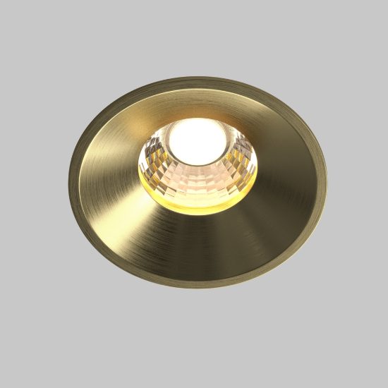 Faretto da incasso led 12w 3000k ottone maytoni round