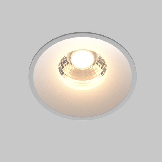 Faretto da incasso maytoni round led 3000k  tondo bianco