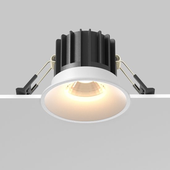 Faretto da incasso maytoni round led 3000k  tondo bianco