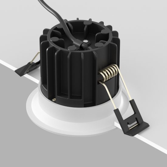Faretto da incasso maytoni round led 3000k  tondo bianco