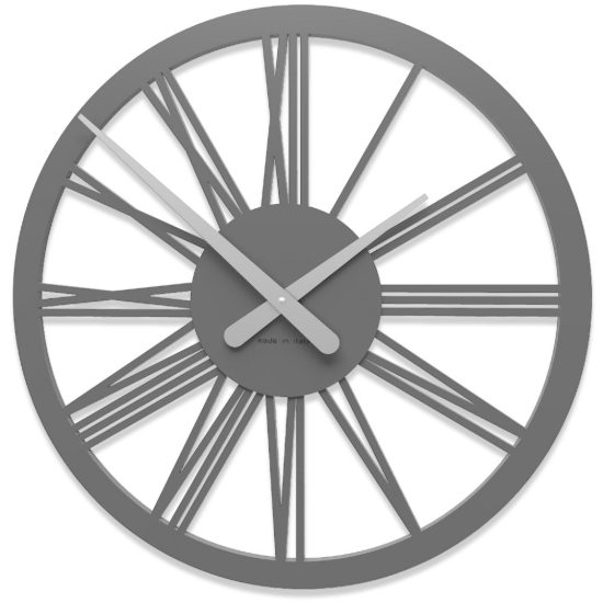 Tarquinio orologio da parete 45 numeri romani grigio quarzo in legno