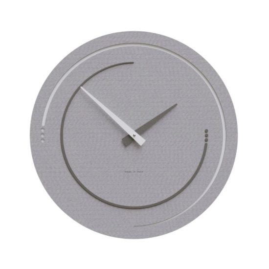 Orologio rotondo da parete in legno moderno grigio quarzo