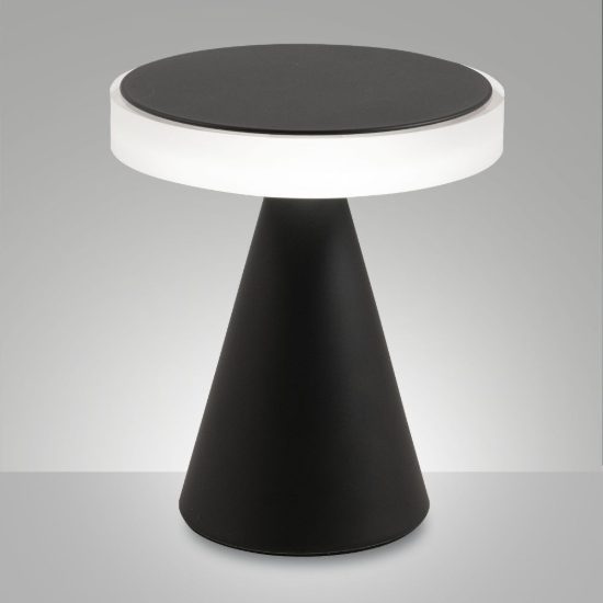 Fabas  neutra lampada da tavolo soggiorno nera led 12w 3000k