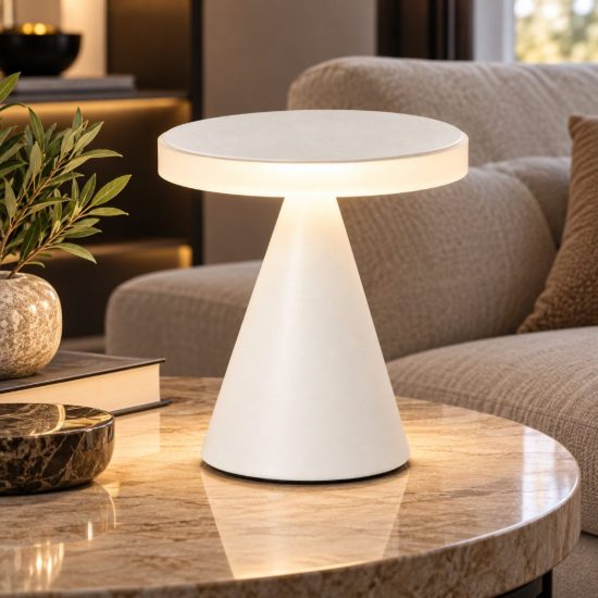 Fabas lampada da tavolo moderna neutra bianca led 12w 3000k