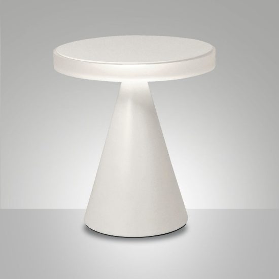 Fabas lampada da tavolo moderna neutra bianca led 12w 3000k