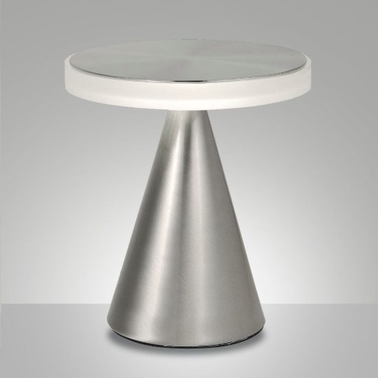 Fabas neutra lampada da tavolo nichel satinato led 12w 3000k