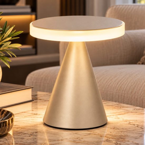 Fabas neutra lampada da tavolo moderna led 12w 3000k oro opaco