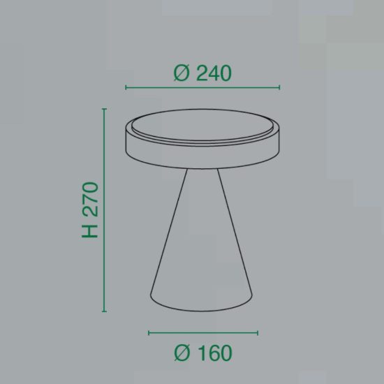 Fabas luce neutra lampada da tavolo verde led 12w 3000k
