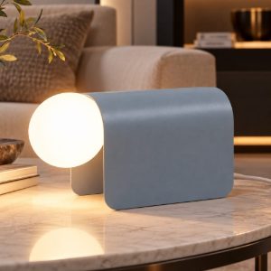 Fabas birba lampada da tavolo blu avio