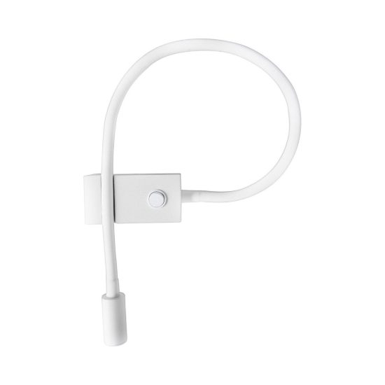 Applique per comodino camera da letto led 3w 3000k 22cm moderna bianca
