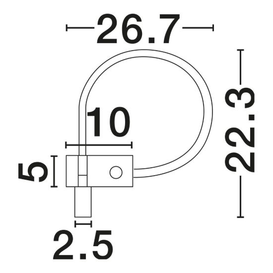 Applique per comodino camera da letto led 3w 3000k 22cm moderna bianca