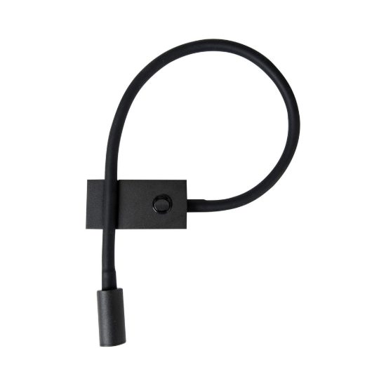 Applique per comodino camera da letto moderna nera led 3w 3000k 22cm