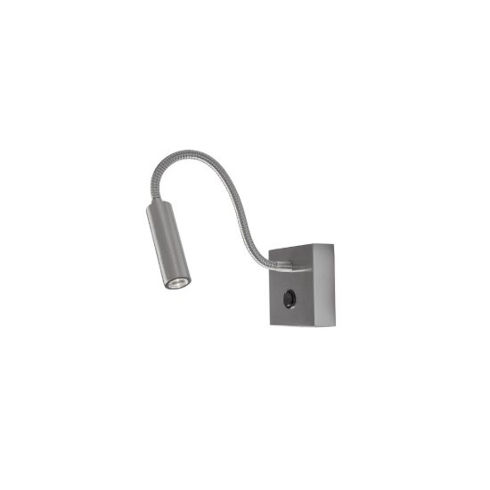 Applique per comodino camera da letto moderna nichel led 3w 3000k 32cm