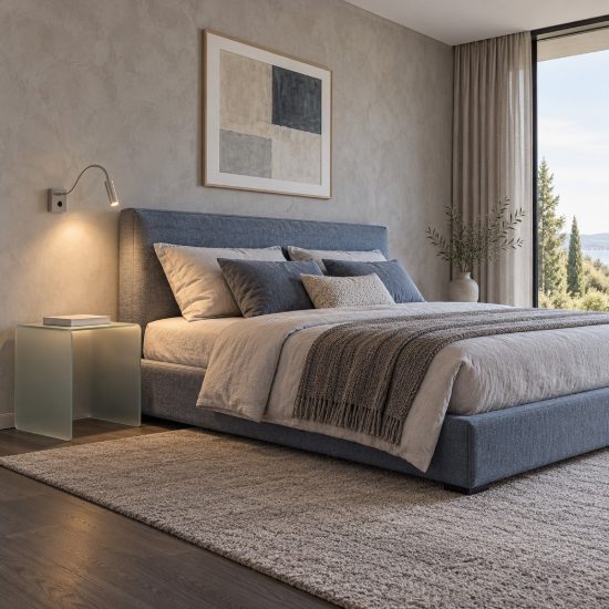 Applique per comodino camera da letto moderna nichel led 3w 3000k 32cm