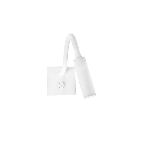 Applique per comodino camera da letto led 3w 3000k 32cm moderna bianca