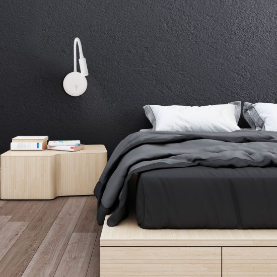 Applique per comodino camera da letto led 3w 3000k 10cm moderna bianca