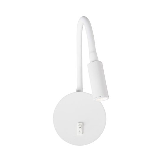 Applique per comodino camera da letto led 3w 3000k 10cm moderna bianca