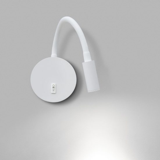 Applique per comodino camera da letto led 3w 3000k 10cm moderna bianca