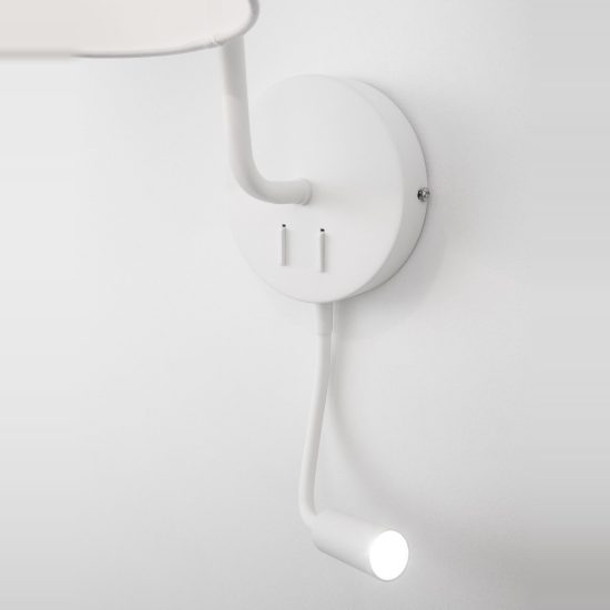 Applique per comodino camera da letto 20cm classica conica bianca