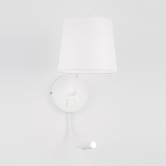 Applique per comodino camera da letto 20cm classica conica bianca