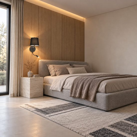 Applique per comodino camera da letto classica conica nera 20cm