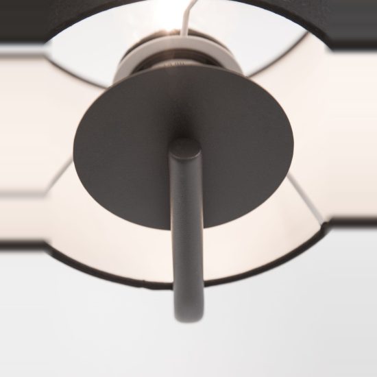 Applique per comodino camera da letto classica conica nera 20cm
